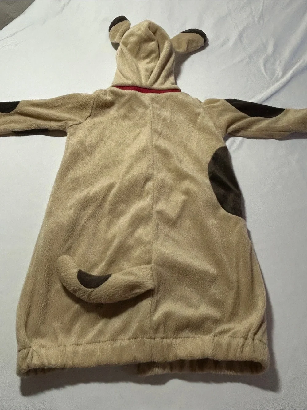 Gymboree Tan and White Puppy Hooded Costume Onesie